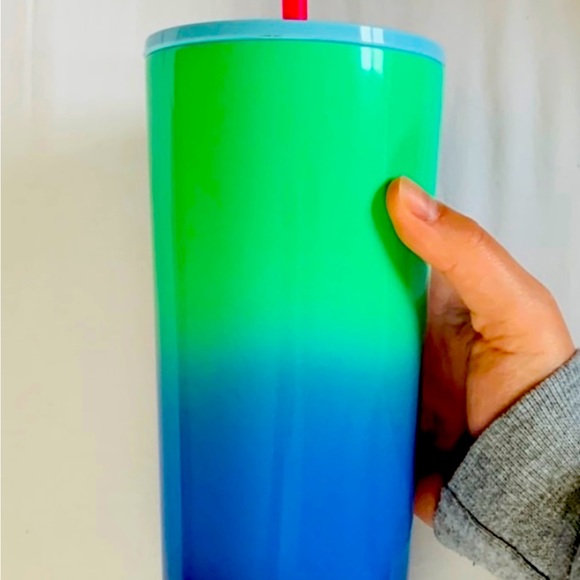 Starbucks Ombre Technicolor Paint Stainless Steel Cold Cup Tumbler 24oz New 2023 - Picture 10 of 10